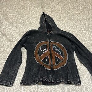 Rising International Charcoal Zip-Up Hoodie